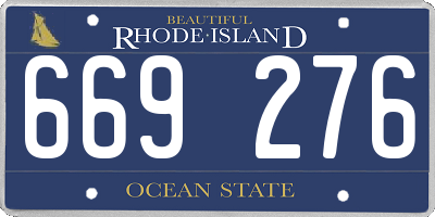 RI license plate 669276