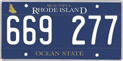 RI license plate 669277
