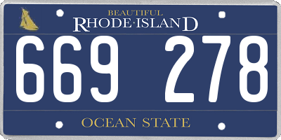 RI license plate 669278
