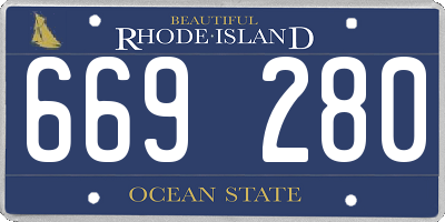 RI license plate 669280