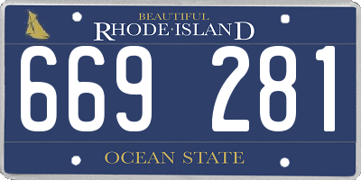 RI license plate 669281