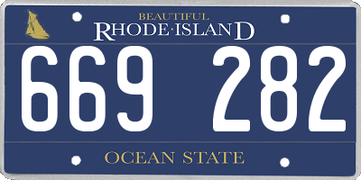 RI license plate 669282