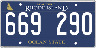 RI license plate 669290