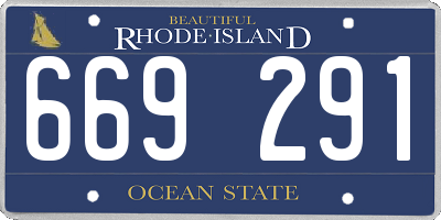 RI license plate 669291