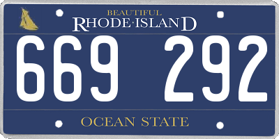 RI license plate 669292