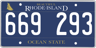 RI license plate 669293