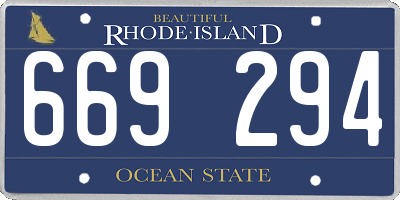RI license plate 669294