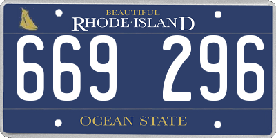 RI license plate 669296