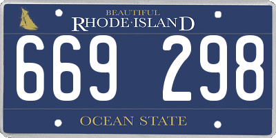 RI license plate 669298