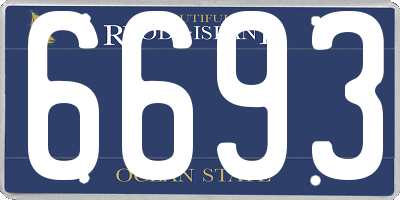 RI license plate 6693