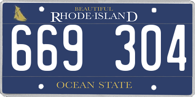 RI license plate 669304