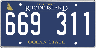 RI license plate 669311