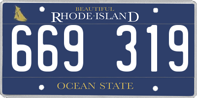 RI license plate 669319