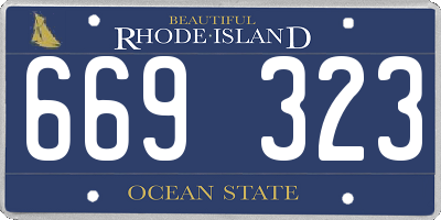 RI license plate 669323