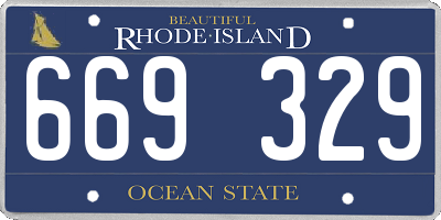 RI license plate 669329