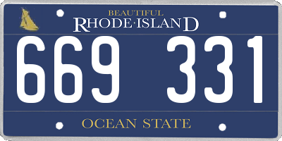 RI license plate 669331