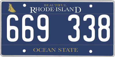 RI license plate 669338