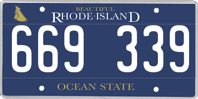 RI license plate 669339