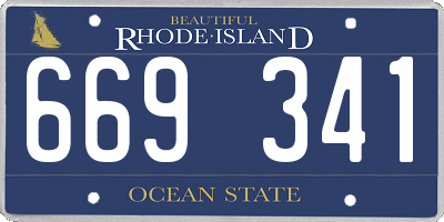 RI license plate 669341