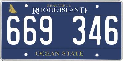 RI license plate 669346