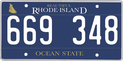 RI license plate 669348