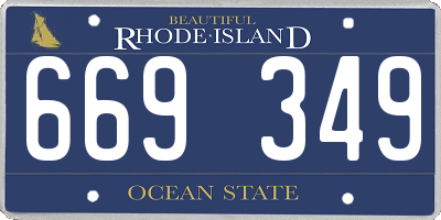 RI license plate 669349