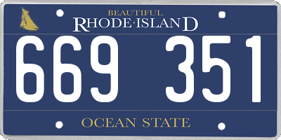RI license plate 669351