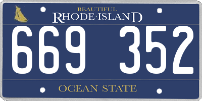RI license plate 669352
