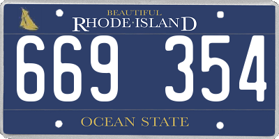 RI license plate 669354