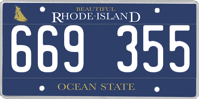 RI license plate 669355