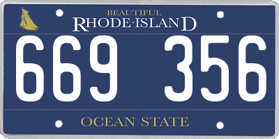 RI license plate 669356
