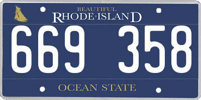 RI license plate 669358