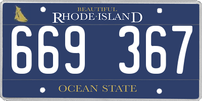 RI license plate 669367