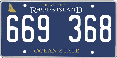 RI license plate 669368