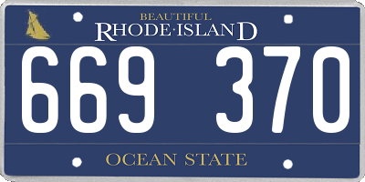RI license plate 669370