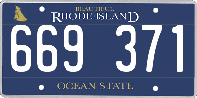 RI license plate 669371