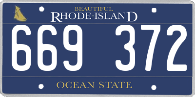 RI license plate 669372