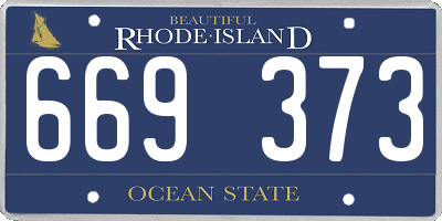 RI license plate 669373