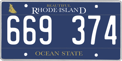 RI license plate 669374