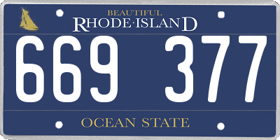 RI license plate 669377