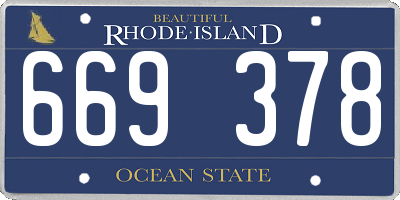 RI license plate 669378