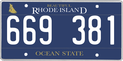 RI license plate 669381