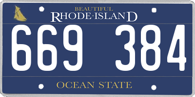 RI license plate 669384