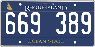 RI license plate 669389