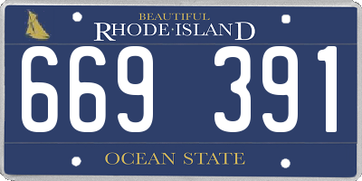 RI license plate 669391