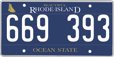 RI license plate 669393