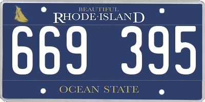 RI license plate 669395