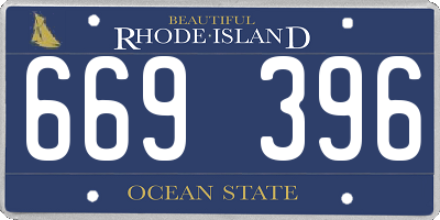 RI license plate 669396