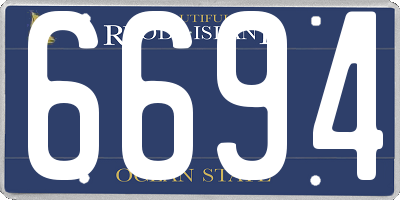RI license plate 6694