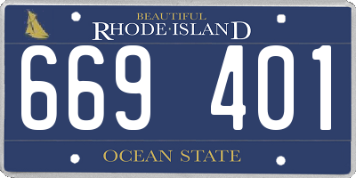 RI license plate 669401